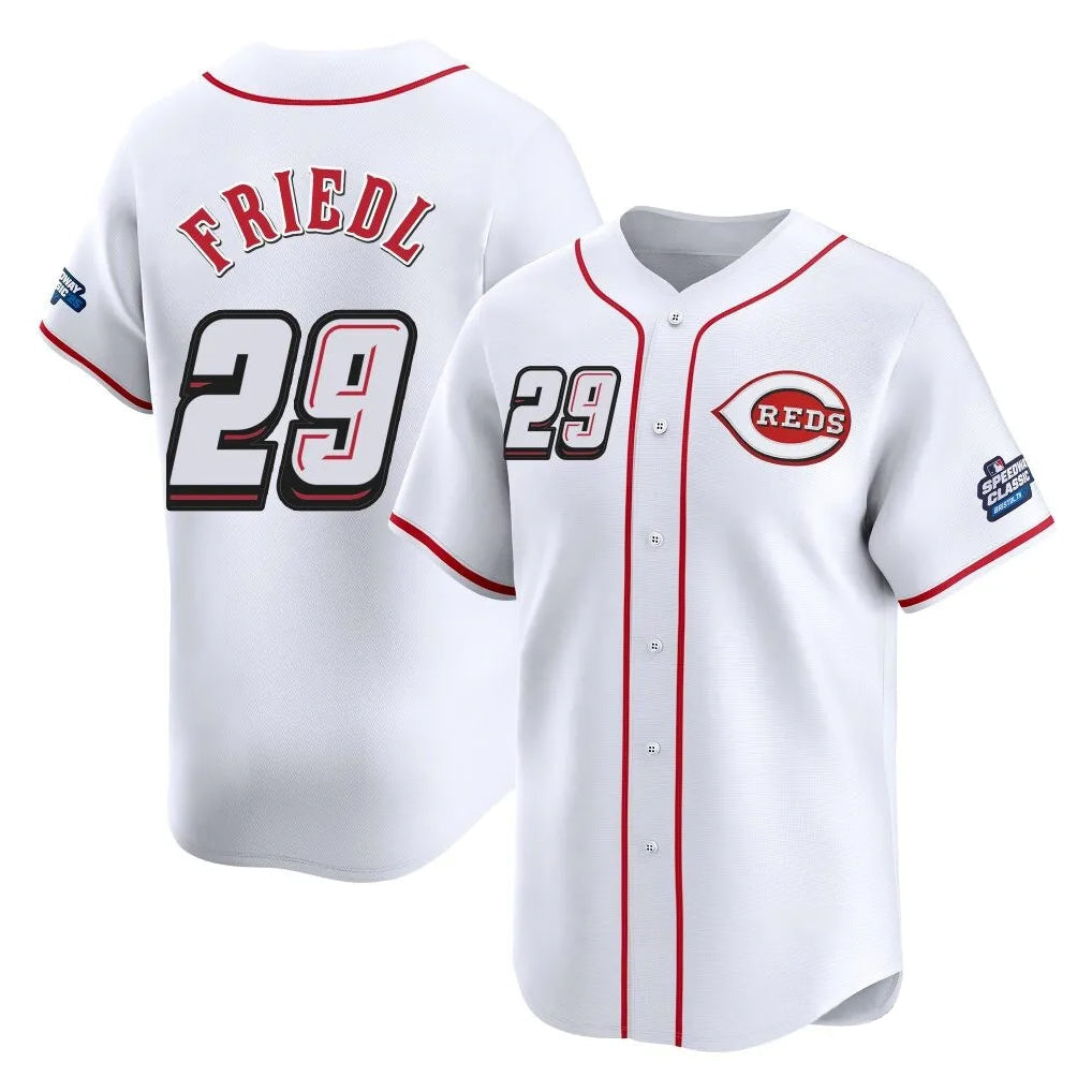 BIPIHUC C.Reds #29 TJ Friedl Player White Speedway Classic Home Limited Stitched Jerseys