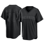 BIPIHUC C.Reds #30 Ken Griffey Player Black T-shirt Game Home Stitched Jerseys