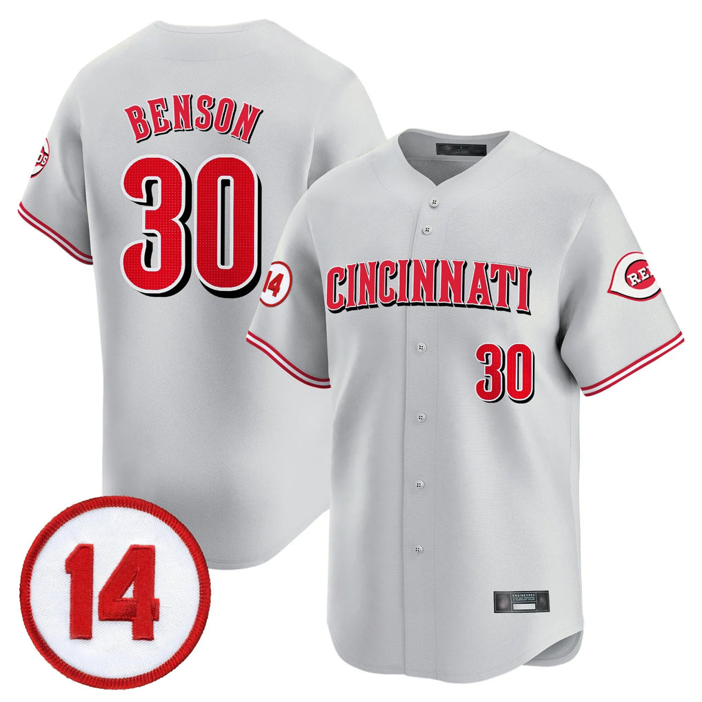 BIPIHUC C.Reds #30 Ken Griffey Player Gray Vapor Premier Limited Home Stitched Jerseys