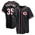 BIPIHUC C.Reds #35 Jose Trevino Player Black Fashion Out Home Game Stitched Jerseys