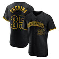 BIPIHUC C.Reds #35 Jose Trevino Player Black Snake Skin City Limited Elite Home Stitched Jerseys