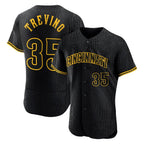 BIPIHUC C.Reds #35 Jose Trevino Player Black Snake Skin City Limited Elite Home Stitched Jerseys