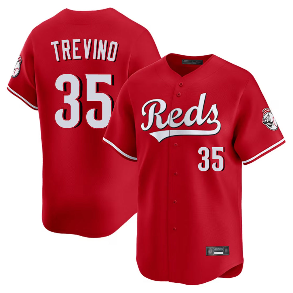 BIPIHUC C.Reds #35 Jose Trevino Player Red Home Limited Stitched Jerseys