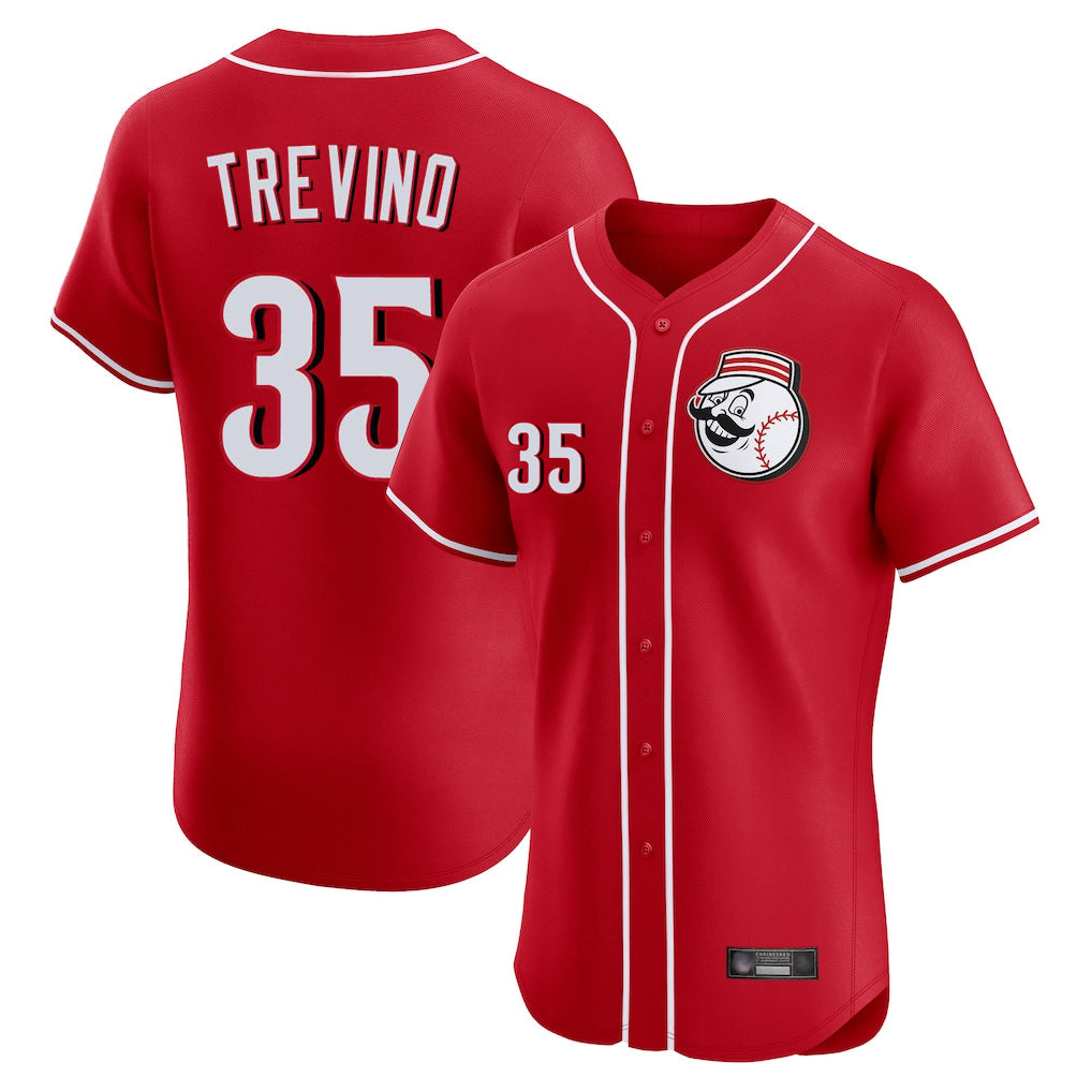 BIPIHUC C.Reds #35 Jose Trevino Player Red Limited Elite Home Game Stitched Jerseys
