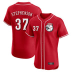 BIPIHUC C.Reds #37 Tyler Stephenson Player Red Limited Elite Home Game Stitched Jerseys