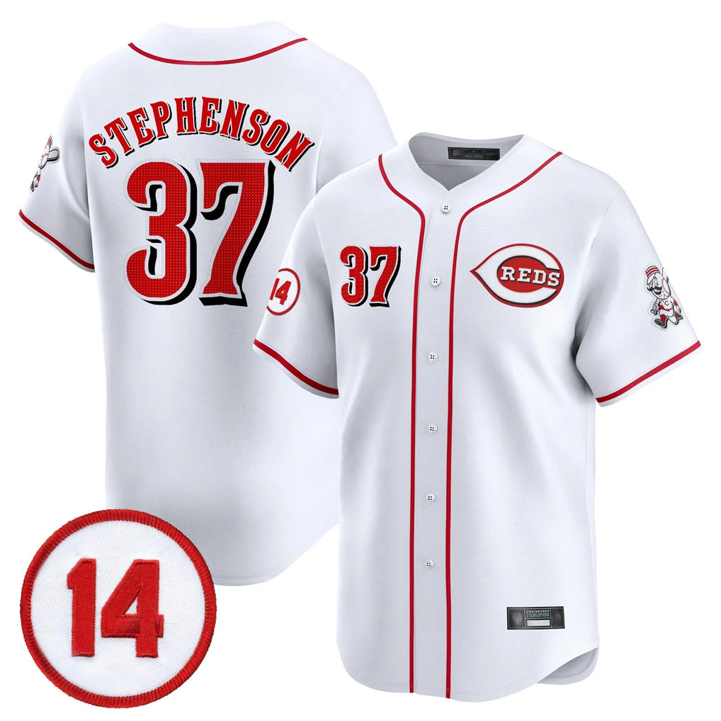 BIPIHUC C.Reds #37 Tyler Stephenson Player White Vapor Premier Limited Home Stitched Jerseys