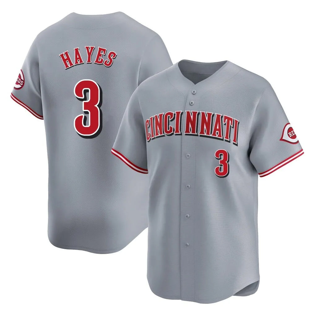 BIPIHUC C.Reds #3 Ke'Bryan Hayes Player Gray Home Limited Stitched Jerseys