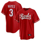 BIPIHUC C.Reds #3 Ke'Bryan Hayes Player Red Home Game Stitched Jerseys