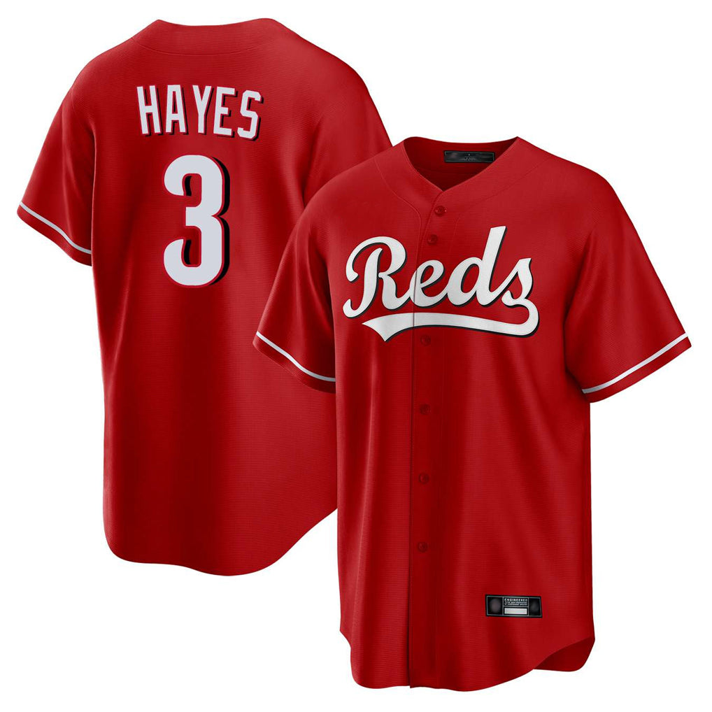 BIPIHUC C.Reds #3 Ke'Bryan Hayes Player Red Home Game Stitched Jerseys