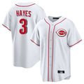 BIPIHUC C.Reds #3 Ke'Bryan Hayes Player White Game Home Stitched Jerseys