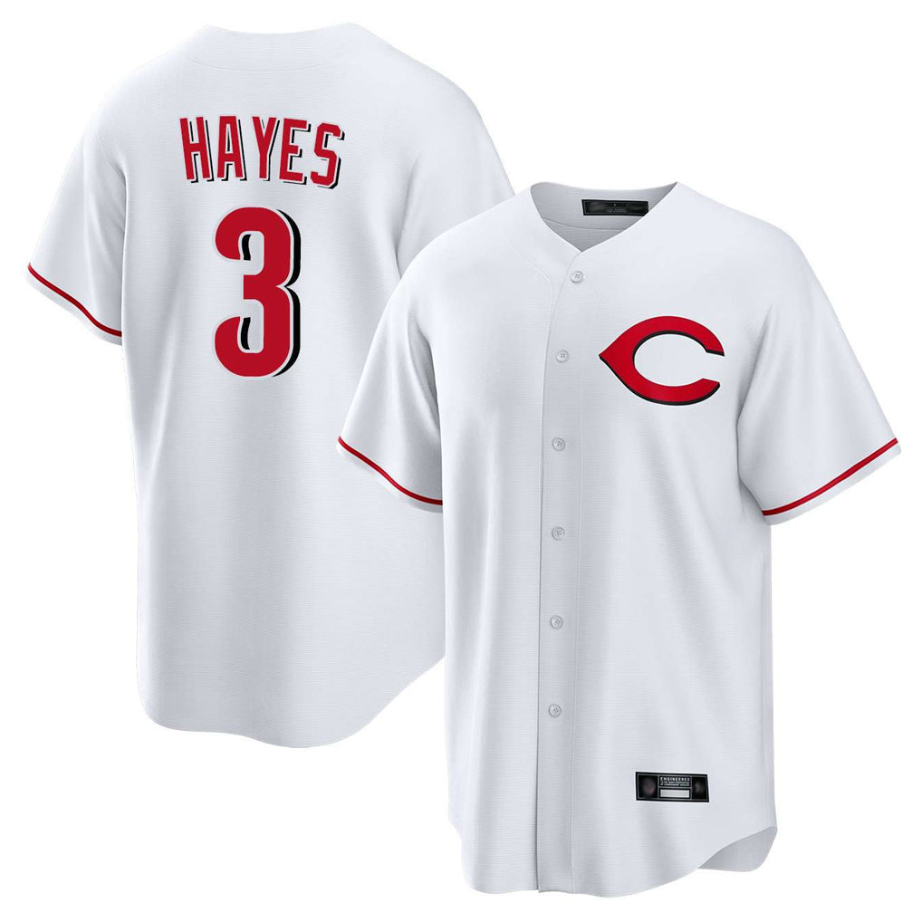 BIPIHUC C.Reds #3 Ke'Bryan Hayes Player White Home Game Stitched Jerseys