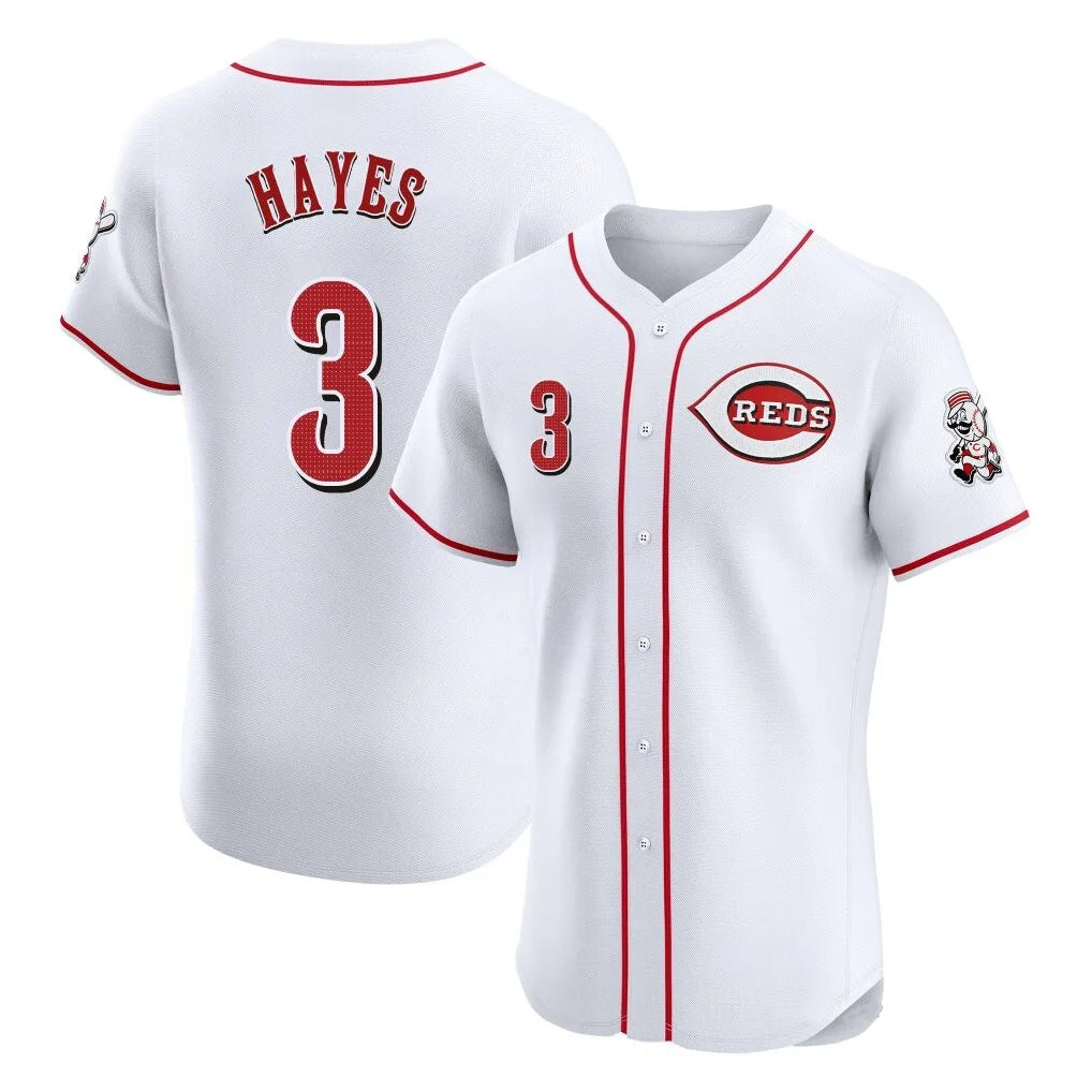 BIPIHUC C.Reds #3 Ke'Bryan Hayes Player White Limited Elite Home Stitched Jerseys