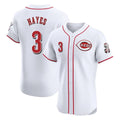 BIPIHUC C.Reds #3 Ke'Bryan Hayes Player White Limited Elite Home Stitched Jerseys