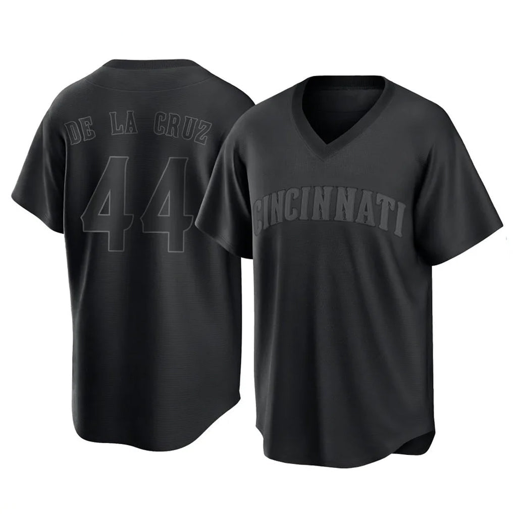 BIPIHUC C.Reds #44 Elly De La Cruz Player Black T-shirt Game Home Stitched Jerseys