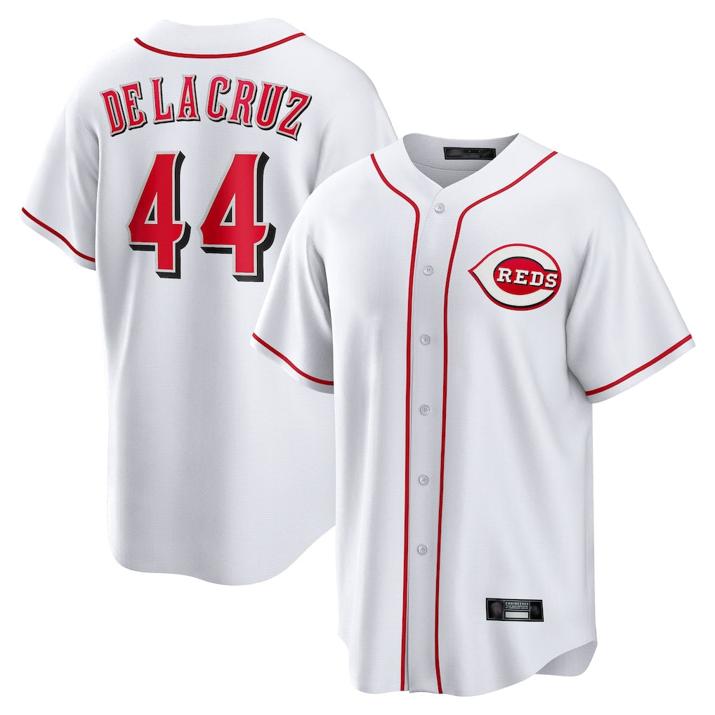 BIPIHUC C.Reds #44 Elly De La Cruz Player White Game Home Stitched Jerseys