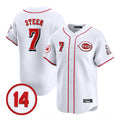 BIPIHUC C.Reds #7 Spencer Steer Player White Vapor Premier Limited Home Stitched Jerseys