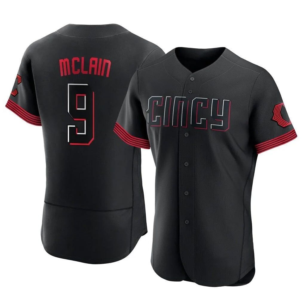 BIPIHUC C.Reds #9 Matt McLain Player Black City Connect Limited Elite Home Stitched Jerseys