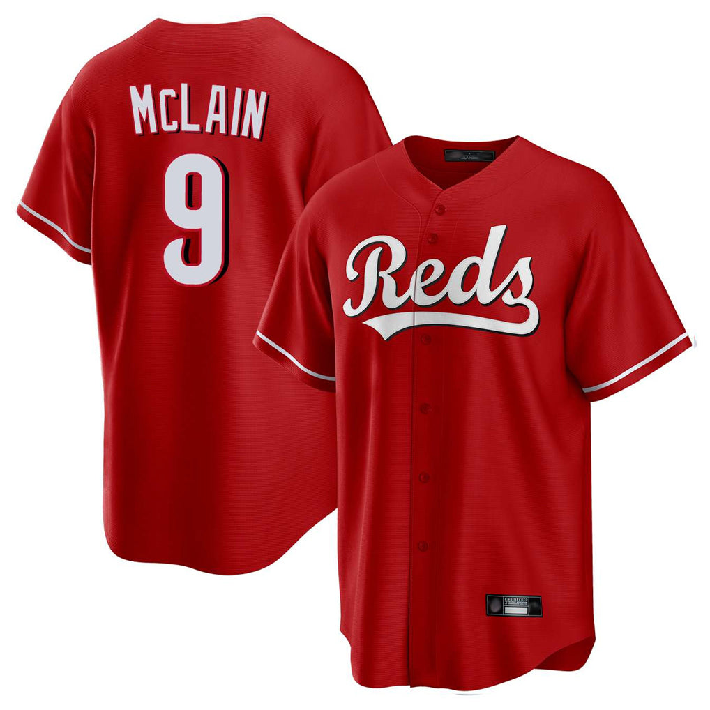 BIPIHUC C.Reds #9 Matt McLain Player Red Home Game Stitched Jerseys