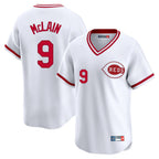 BIPIHUC C.Reds #9 Matt McLain Player White Cooperstown Collection Limited T-shirt Home Stitched Jerseys