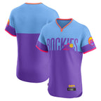 BIPIHUC C.Rockies Purple-Light Blue City Connect Limited Elite Home T-shirt Blank Player Stitched Jerseys
