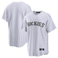BIPIHUC C.Rockies White Game Home Blank Player Stitched Jerseys
