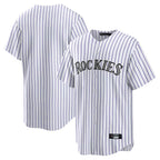 BIPIHUC C.Rockies White Game Home Blank Player Stitched Jerseys