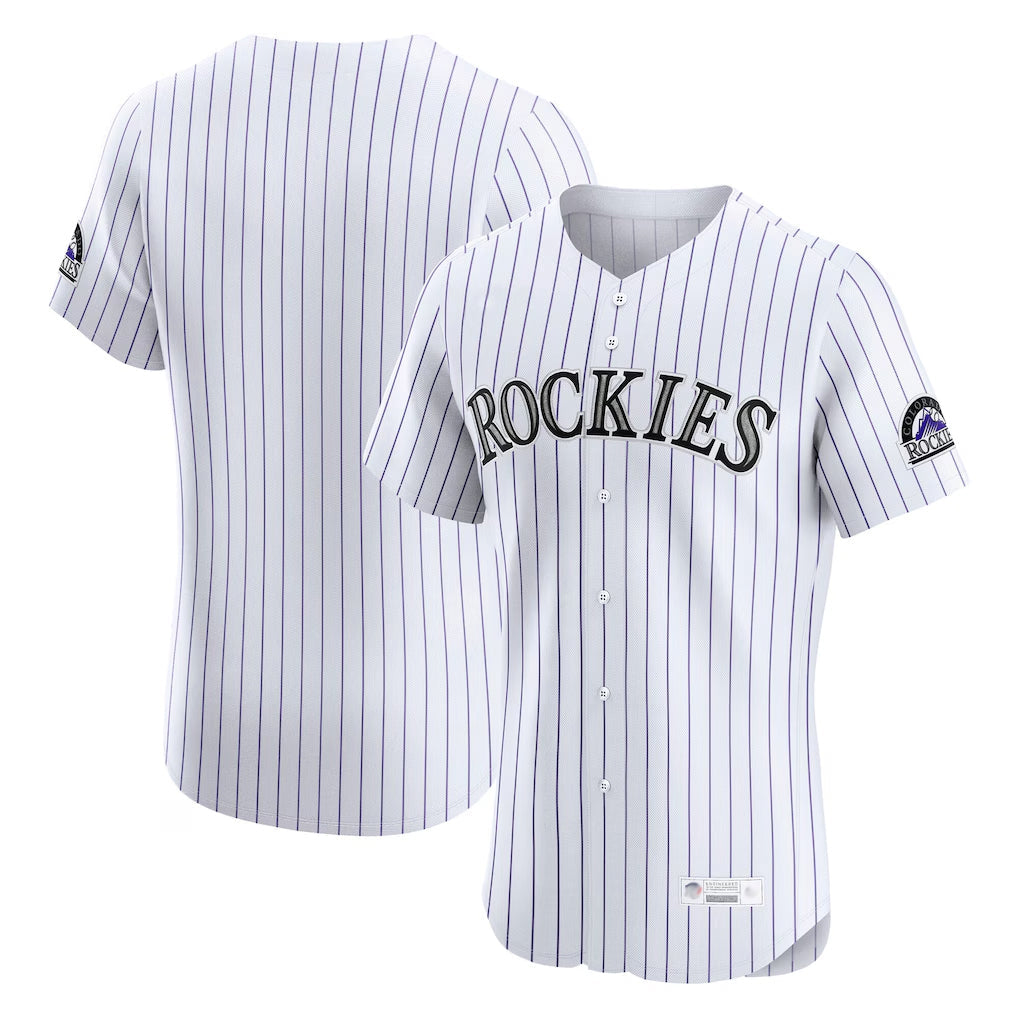 BIPIHUC C.Rockies White Limited Elite Home Blank Player Stitched Jerseys
