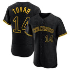 BIPIHUC C.Rockies #14 Ezequiel Tovar Player Black Snake Skin City Limited Elite Home Stitched Jerseys