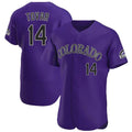 BIPIHUC C.Rockies #14 Ezequiel Tovar Player Purple Limited Elite Home Stitched Jerseys
