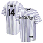 BIPIHUC C.Rockies #14 Ezequiel Tovar Player White Game Home Stitched Jerseys