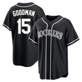 BIPIHUC C.Rockies #15 Hunter Goodman Player Black Fashion Out Home Game Stitched Jerseys