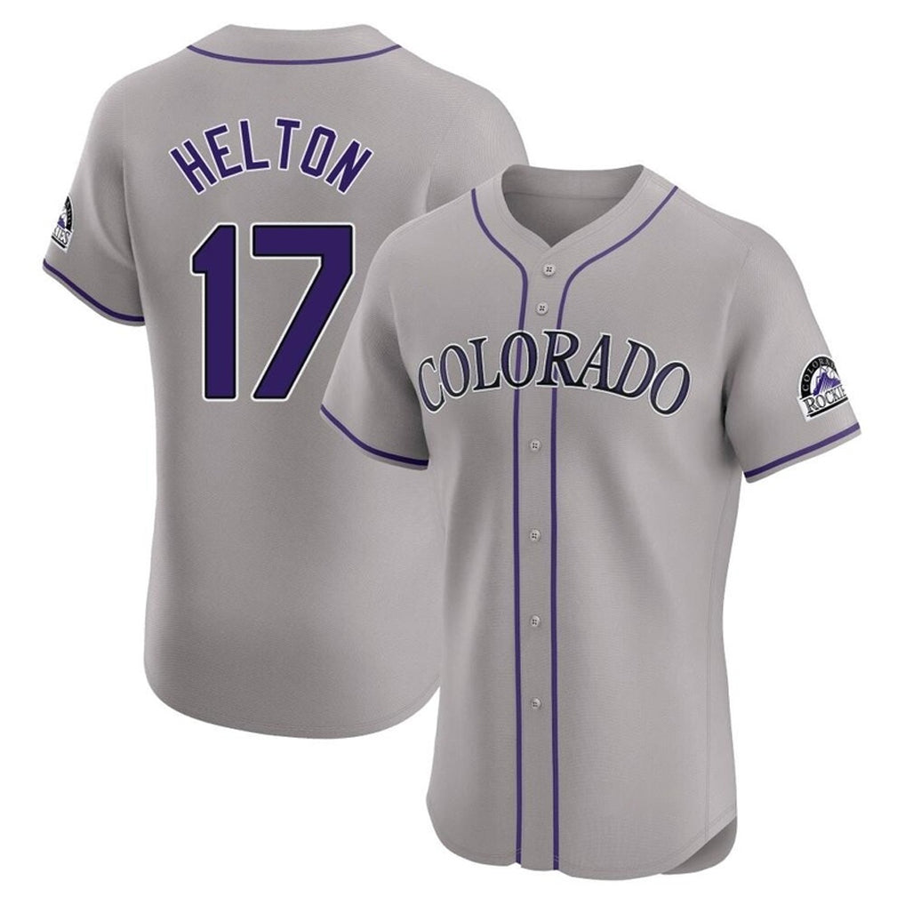 BIPIHUC C.Rockies #17 Todd Helton Player Gray Limited Elite Home Stitched Jerseys