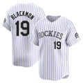 BIPIHUC C.Rockies #19 Charlie Blackmon Player White Limited Home Stitched Jerseys