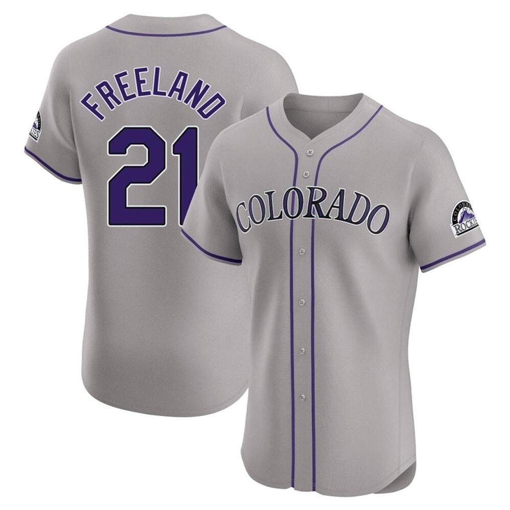 BIPIHUC C.Rockies #21 Kyle Freeland Player Gray Limited Elite Home Stitched Jerseys