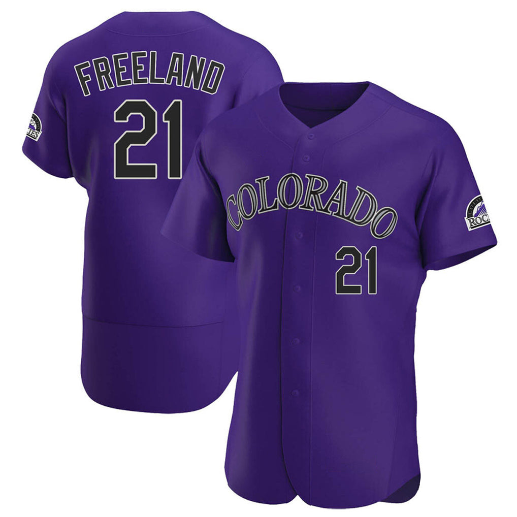 BIPIHUC C.Rockies #21 Kyle Freeland Player Purple Limited Elite Home Stitched Jerseys