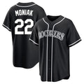 BIPIHUC C.Rockies #22 Mickey Moniak Player Black Fashion Out Home Game Stitched Jerseys