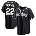 BIPIHUC C.Rockies #22 Mickey Moniak Player Black Fashion Out Home Game Stitched Jerseys