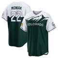 BIPIHUC C.Rockies #22 Mickey Moniak Player Green City Connect Home Game Stitched Jerseys