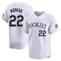 BIPIHUC C.Rockies #22 Mickey Moniak Player White Limited Home Stitched Jerseys