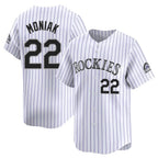 BIPIHUC C.Rockies #22 Mickey Moniak Player White Limited Home Stitched Jerseys