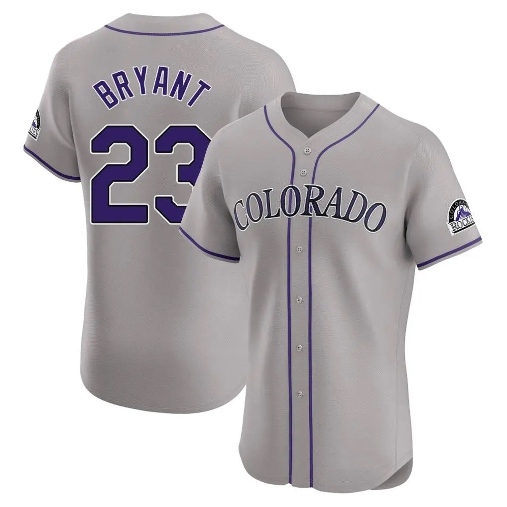 BIPIHUC C.Rockies #23 Kris Bryant Player Gray Limited Home Stitched Jerseys