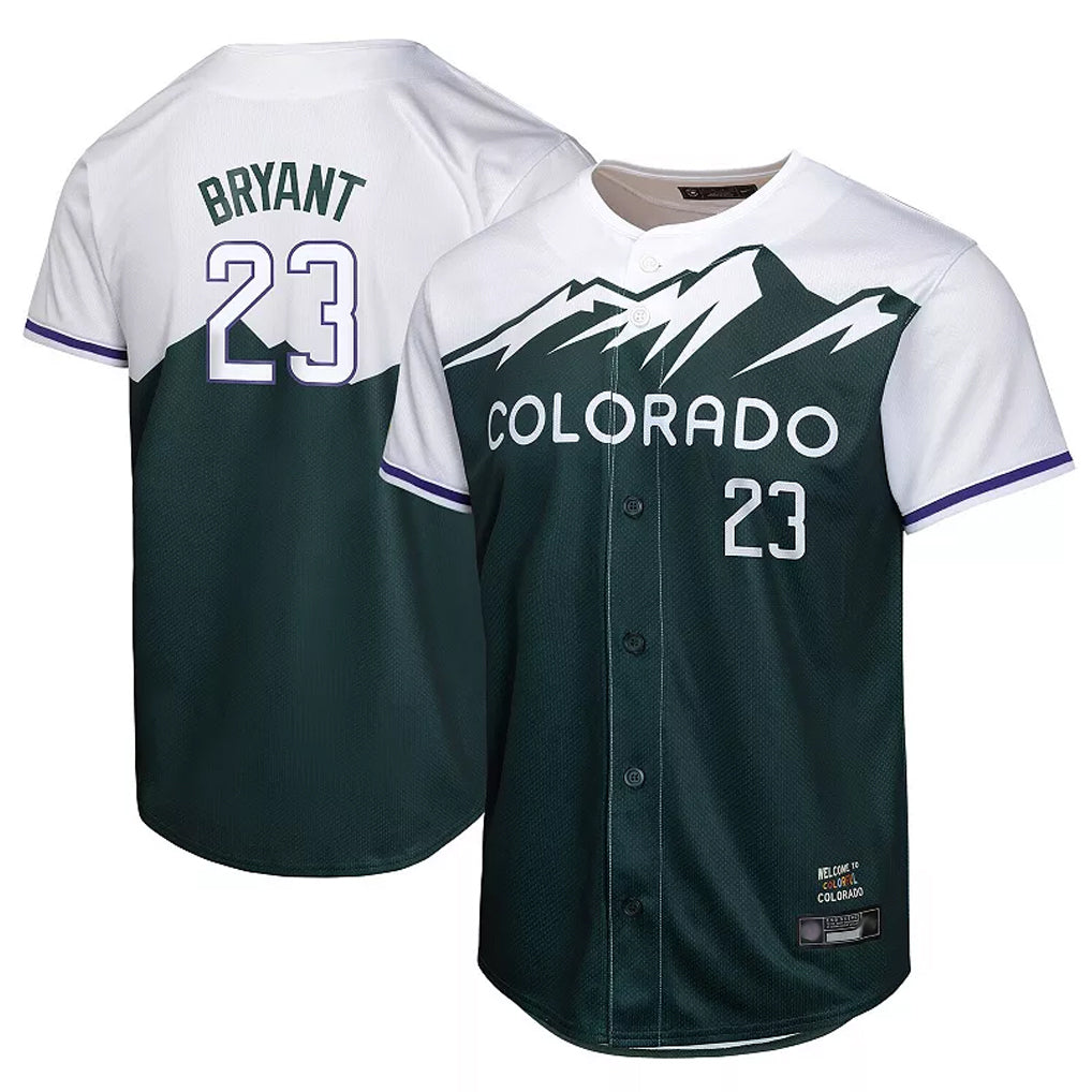 BIPIHUC C.Rockies #23 Kris Bryant Player Green City Connect Limited Home Game Stitched Jerseys