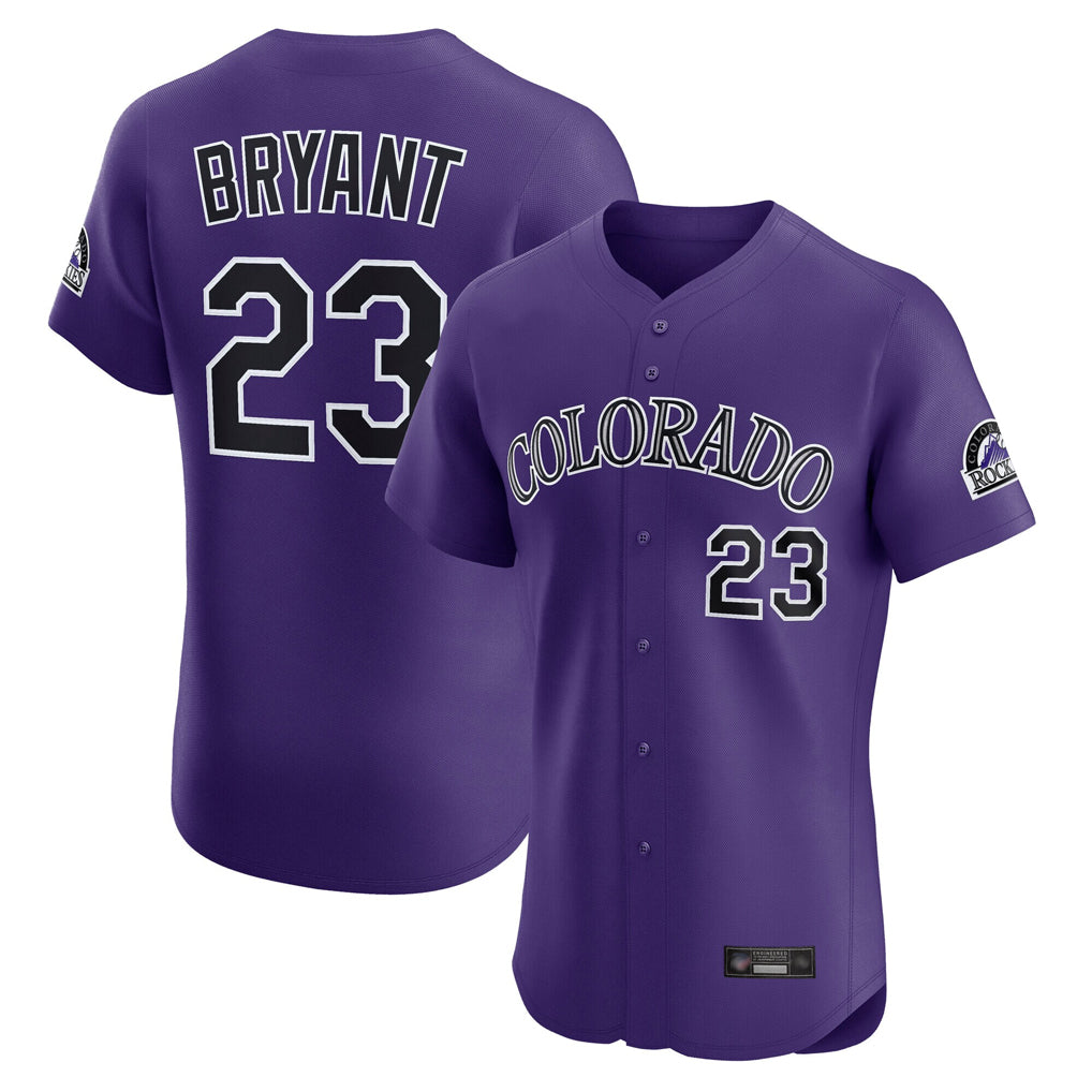 BIPIHUC C.Rockies #23 Kris Bryant Player Purple Limited Elite Home Stitched Jerseys