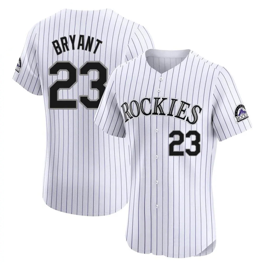BIPIHUC C.Rockies #23 Kris Bryant Player White Limited Elite Home Stitched Jerseys