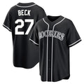BIPIHUC C.Rockies #27 Jordan Beck Player Black Fashion Out Home Game Stitched Jerseys