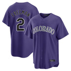 BIPIHUC C.Rockies #2 Tyler Freeman Player Purple Game Home Stitched Jerseys