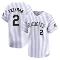 BIPIHUC C.Rockies #2 Tyler Freeman Player White Limited Home Stitched Jerseys