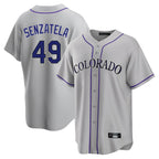 BIPIHUC C.Rockies #49 Antonio Senzatela Player Gray Game Home Stitched Jerseys