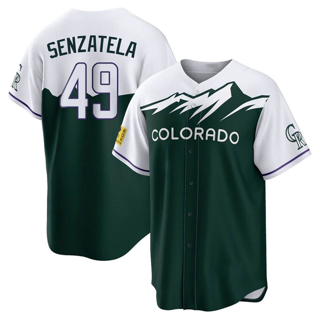 BIPIHUC C.Rockies #49 Antonio Senzatela Player Green City Connect Home Game Stitched Jerseys