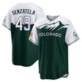 BIPIHUC C.Rockies #49 Antonio Senzatela Player Green City Connect Home Game Stitched Jerseys
